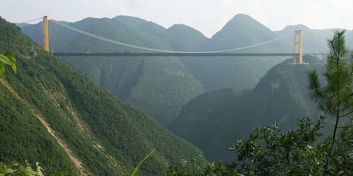 7 Most Terrifying Bridges in the World Sidu River Bridge Hubei Province China